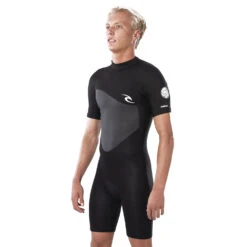 Rip Curl Omega 1.5mm Back-Zip Shorty Wetsuit - Black 7 Rip Curl Omega 1.5mm Back-Zip Shorty Wetsuit - Black -Wetsuit Specialty Shop 2020 Rip Curl Omega 1.5mm Shorty Wetsuit WSP8CM 0090 3