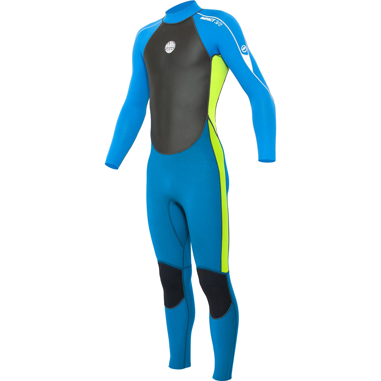 Alder Junior Impact 3/2mm Fullsuit Wetsuit - Flo Lime 1 Alder Junior Impact 3/2mm Fullsuit Wetsuit - Flo Lime