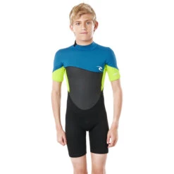Rip Curl Junior Omega 1.5mm Shorty Wetsuit - Neon Lime -Wetsuit Specialty Shop 2021 Rip Curl Junior Dawn Patrol Shorty Wetsuit Neon Lime WSPYFB 8915 3