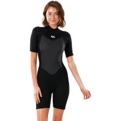 Rip Curl Womens Omega 1.5mm Shorty Wetsuit - Black -Wetsuit Specialty Shop 2021 Rip Curl Womens Omega Shorty Wetsuit Black WSP9QW 0090 3