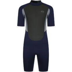 Typhoon Storm3 3/2mm Shorty Wetsuit - Navy/ Grey Marl