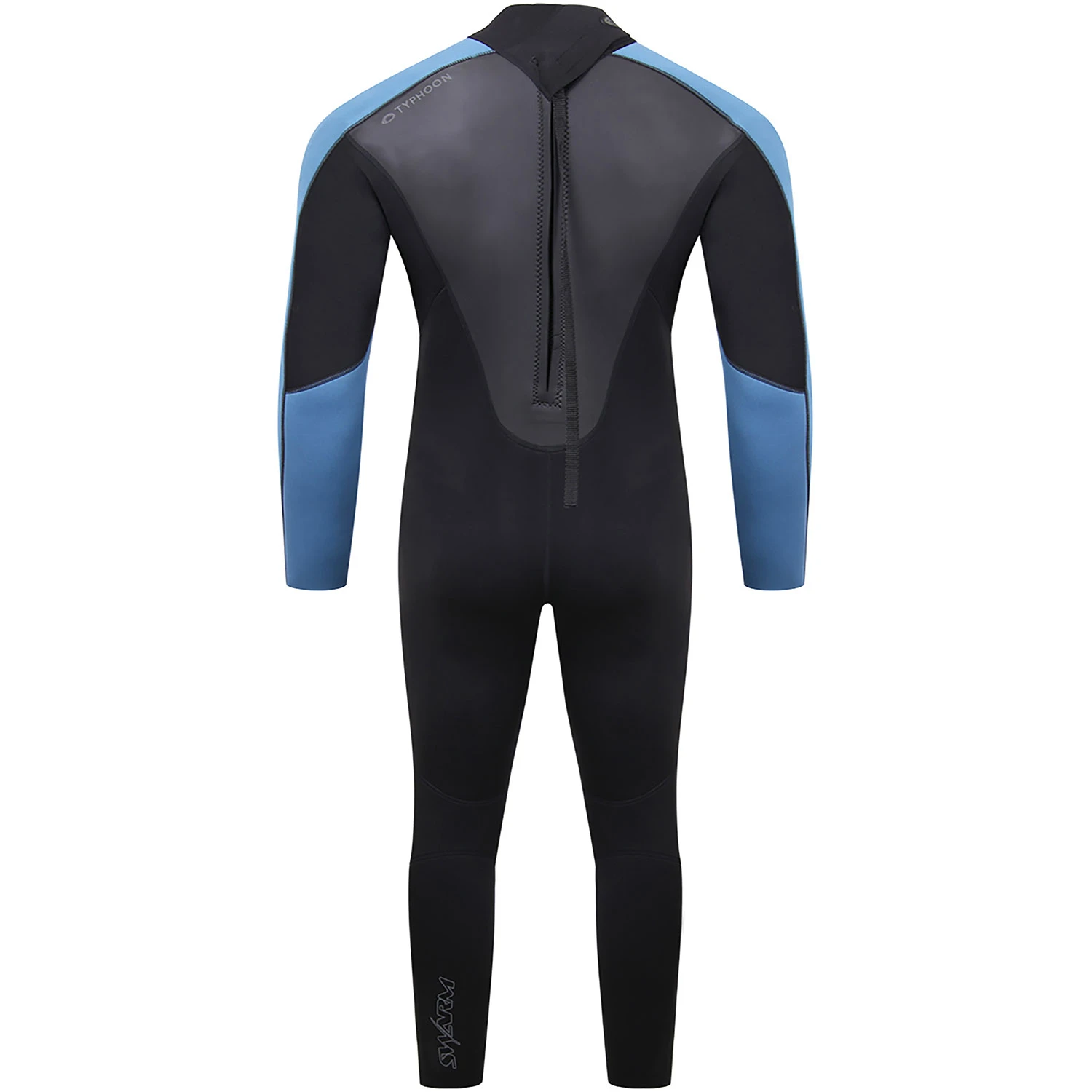 Typhoon Swarm3 3/2mm Back Zip Wetsuit - Black/Blue Steel 2 Typhoon Swarm3 3/2mm Back Zip Wetsuit - Black/Blue Steel - Image 2