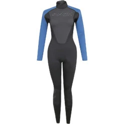 Typhoon Womens Swarm3 3/2mm Backzip Wetsuit - Black/Blue