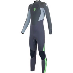 Alder Junior Stealth 5/4/3mm BZ Fullsuit Wetsuit - Jet Black / Lime
