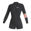 Mystic Womens Lunar 2/2mm Front-Zip Longarm Shorty Wetsuit - Dark Grey