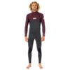 Rip Curl Dawn Patrol 5/3mm Chest Zip Wetsuit - Wine