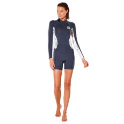 Rip Curl Womens Dawn Patrol EC 2/2mm Springsuit - Charcoal -Wetsuit Specialty Shop 2022 Rip Curl Womens ECO Dawn Patrol Spring Suit Charcoal 115WSP 8059 4