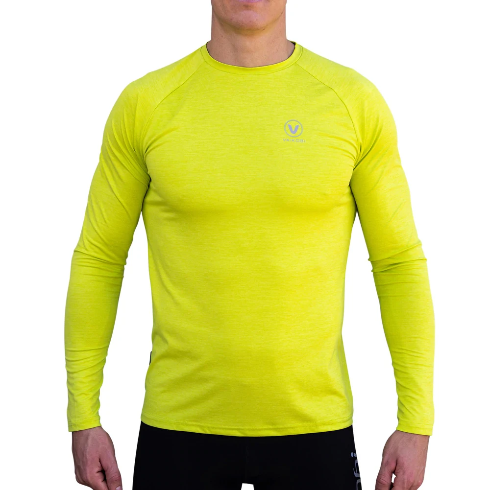 Vaikobi Tech Tee Long Sleeve UV50+ T-Shirt - Lime 1 Vaikobi Tech Tee Long Sleeve UV50+ T-Shirt - Lime