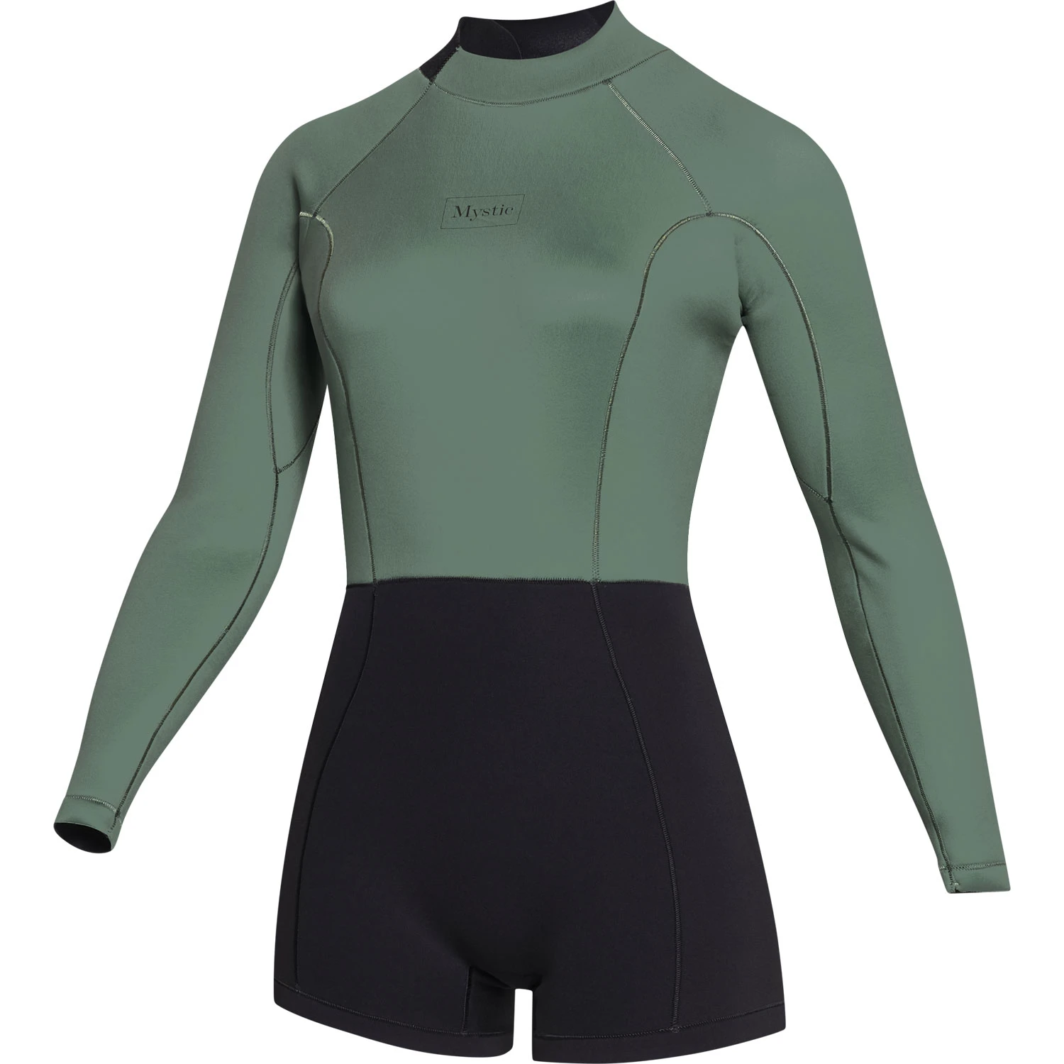 Mystic Womens Lunar 2/2mm Back-Zip Longarm Shorty Wetsuit - Sunset 1 Mystic Womens Lunar 2/2mm Back-Zip Longarm Shorty Wetsuit - Sunset