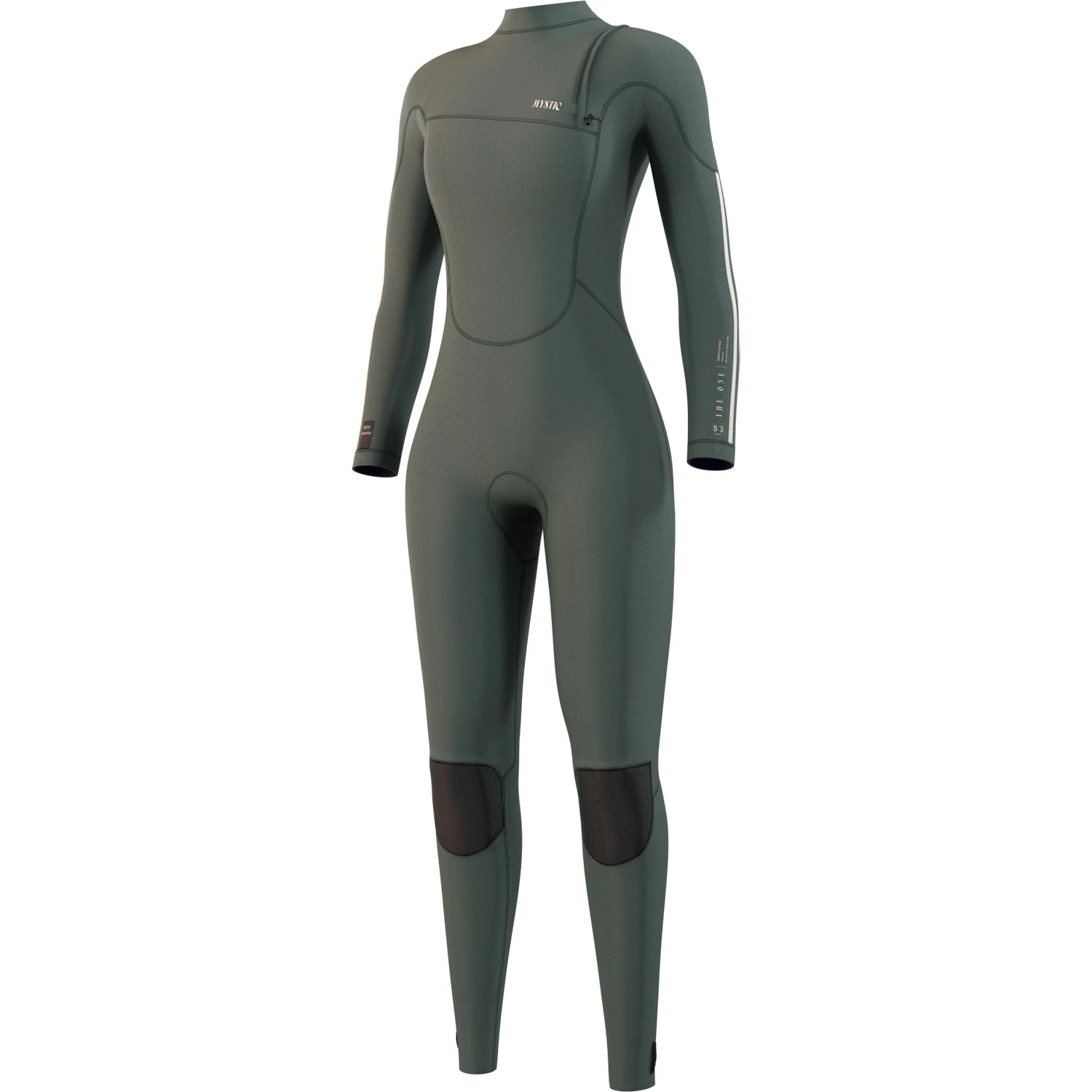 Mystic Womens The One 4/3 GBS Zip-Free Wetsuit - Dark Olive 1 Mystic Womens The One 4/3 GBS Zip-Free Wetsuit - Dark Olive