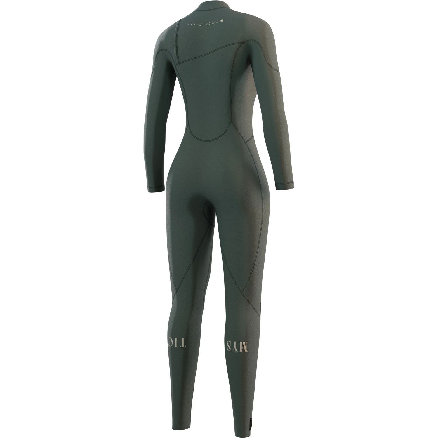 Mystic Womens The One 4/3 GBS Zip-Free Wetsuit - Dark Olive 2 Mystic Womens The One 4/3 GBS Zip-Free Wetsuit - Dark Olive - Image 2