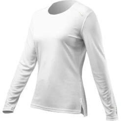 Zhik Womens UVActive Long Sleeve Quick Dry UV50+ Top - White ATP-0075 -Wetsuit Specialty Shop 2023 Zhik UV Active TopATP 0070 W WHT SideA 0023