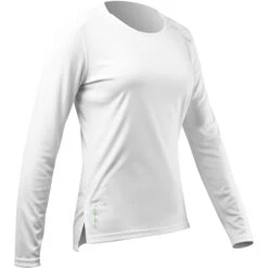 Zhik Womens UVActive Long Sleeve Quick Dry UV50+ Top - White ATP-0075 -Wetsuit Specialty Shop 2023 Zhik UV Active TopATP 0070 W WHT SideB 0024