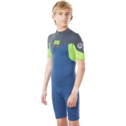 Rip Curl Junior Dawn Patrol 3/2mm Shorty Wetsuit - Blue Grey WSP8BJ 5 Rip Curl Junior Dawn Patrol 3/2mm Shorty Wetsuit - Blue Grey WSP8BJ -Wetsuit Specialty Shop 80109 WSP8EJ 0131 1