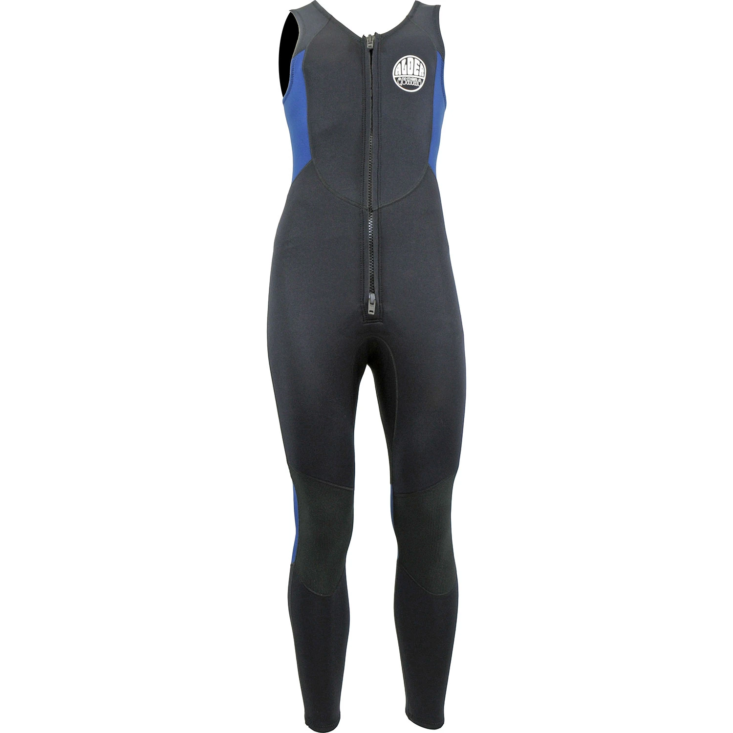 Alder Quatro 3/2mm Front Zip Long John Wetsuit - Black/Blue 1 Alder Quatro 3/2mm Front Zip Long John Wetsuit - Black/Blue