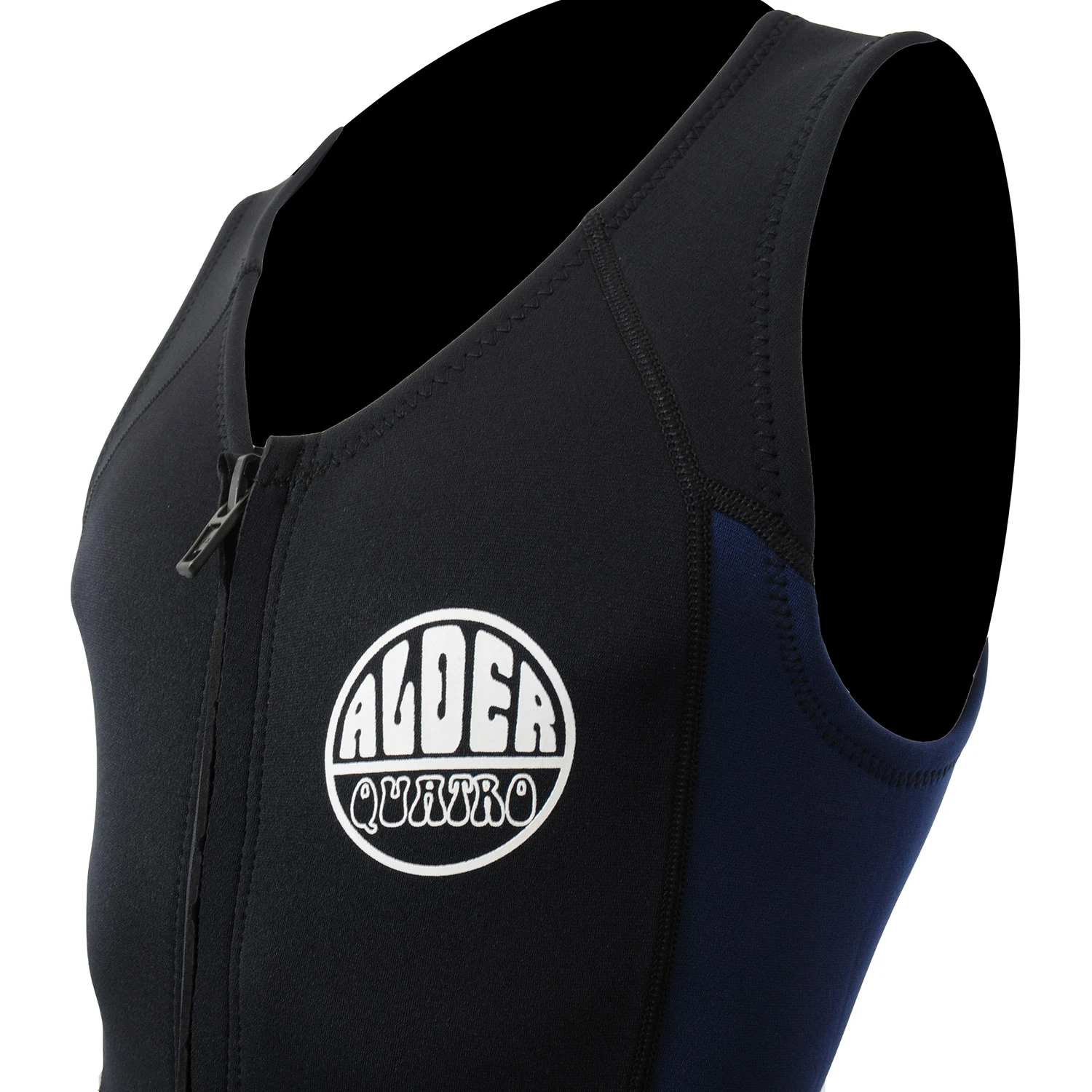 Alder Quatro 3/2mm Front Zip Long John Wetsuit - Black/Blue 3 Alder Quatro 3/2mm Front Zip Long John Wetsuit - Black/Blue - Image 3