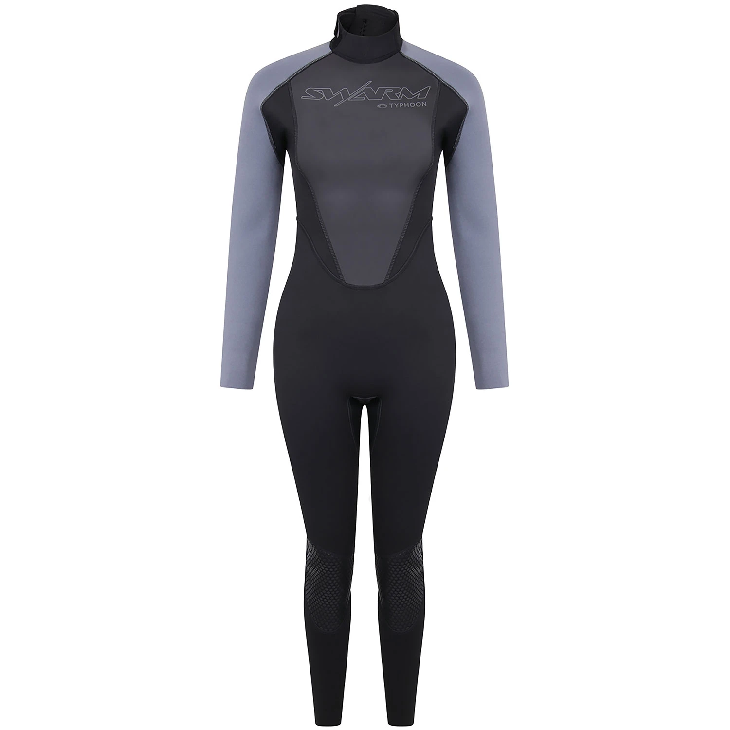 Typhoon Womens Swarm3 3/2mm Backzip Wetsuit - Black/Graphite 1 Typhoon Womens Swarm3 3/2mm Backzip Wetsuit - Black/Graphite