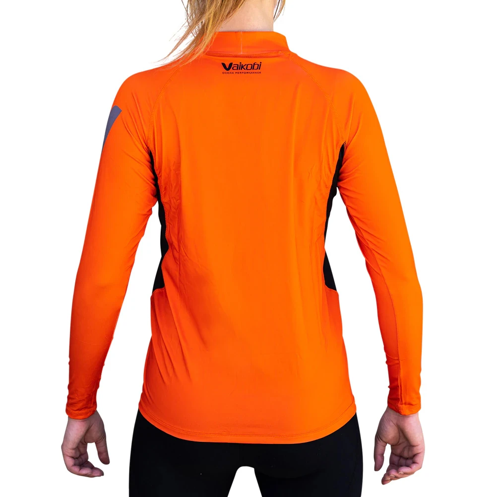 Vaikobi Spandex Long Sleeve UV50+ Rashvest - Orange 4 Vaikobi Spandex Long Sleeve UV50+ Rashvest - Orange - Image 4