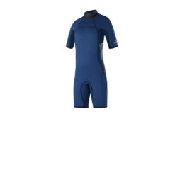 Mystic Junior Star 3/2 GBS Back Zip Flatlock Shorty Wetsuit - Night Blue -Wetsuit Specialty Shop Y2022 mystic juniors star 3 2 gbs back zip flatlock shorty wetsuit night blue 3