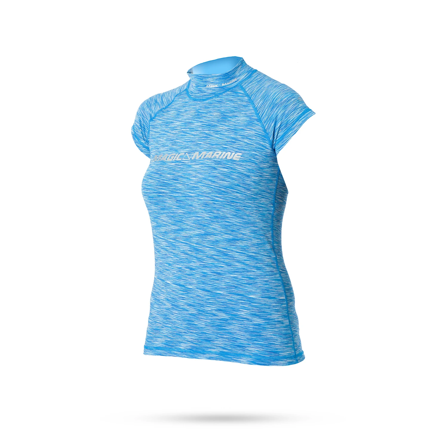 Magic Marine Womens Cube Short Sleeve Rashvest - Flash Blue